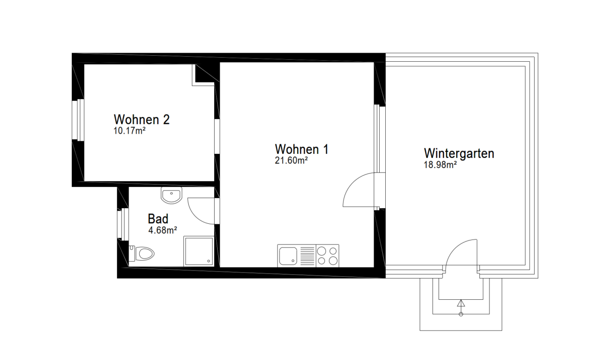 Grundriss des Bungalows